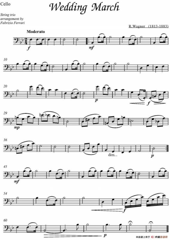 Wedding March（大提琴分谱）