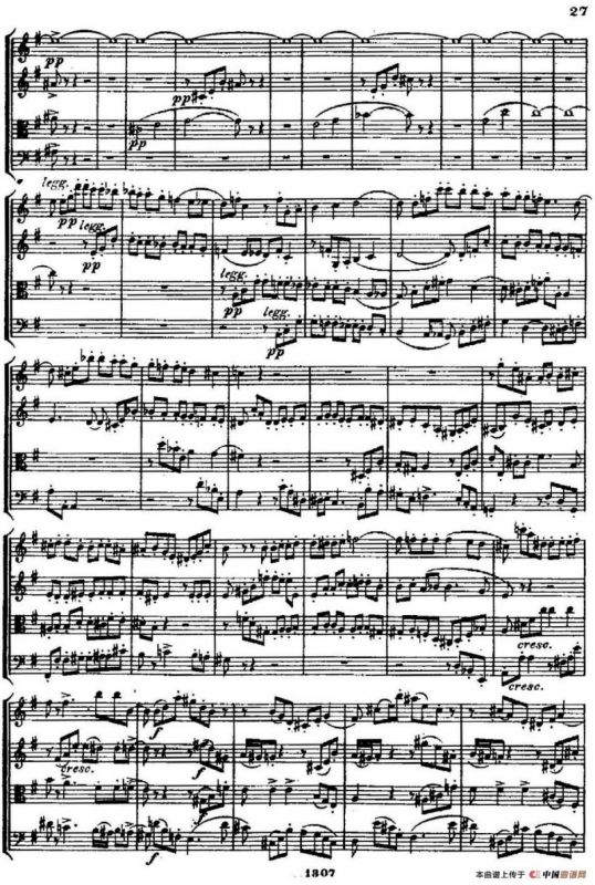 STREICHOUARTETT（E小调弦乐四重奏、III）