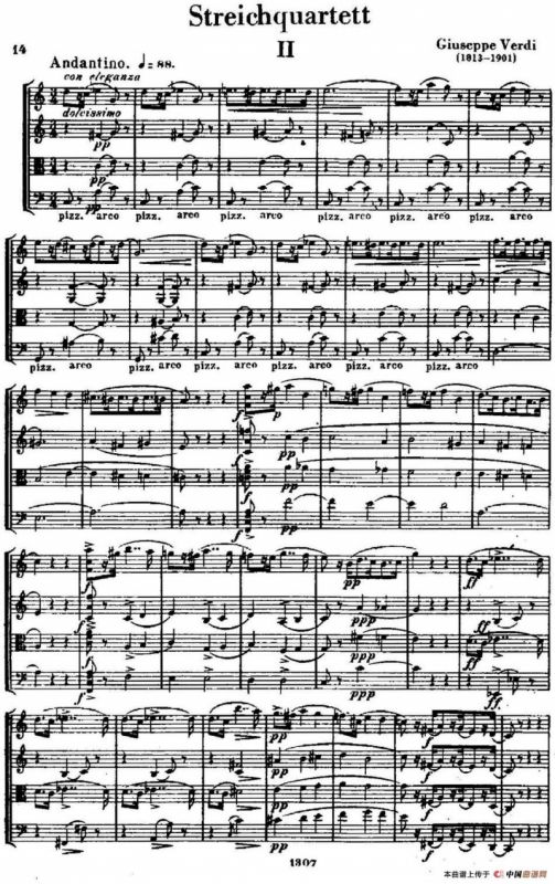 STREICHQUARTETT（E小调弦乐四重奏、II）