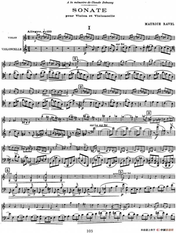 Sonate（小提琴+大提琴）