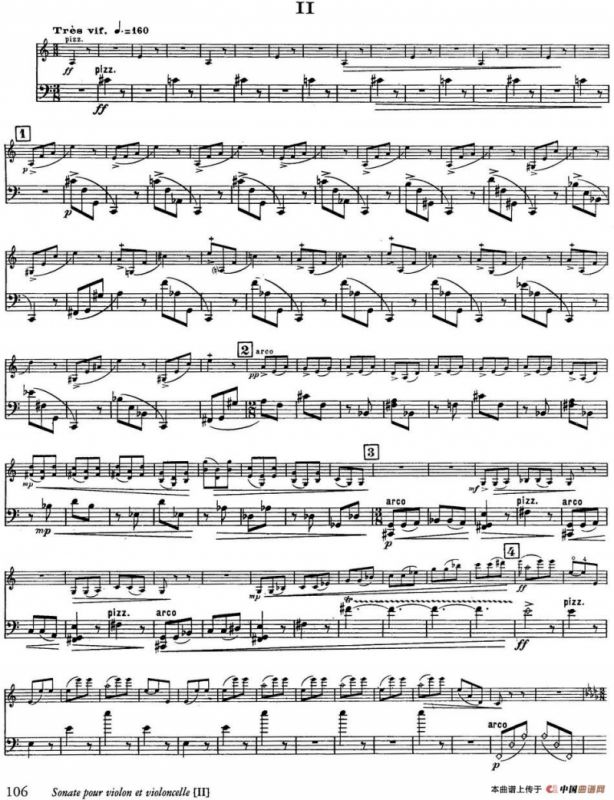 Sonate（小提琴+大提琴）