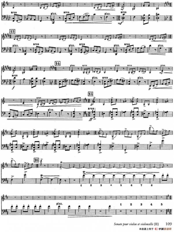 Sonate（小提琴+大提琴）