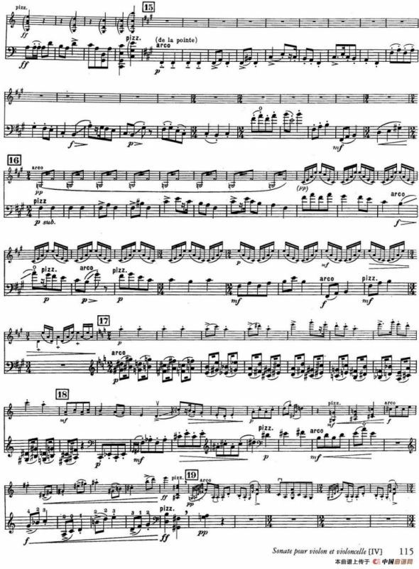 Sonate（小提琴+大提琴）