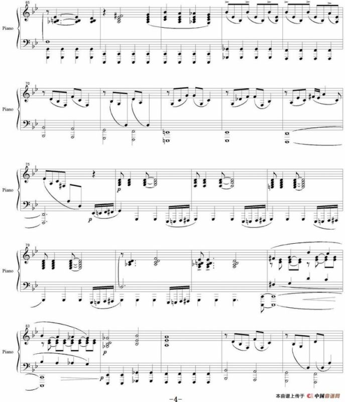 Becha（Spring 春天、钢琴伴奏分谱）