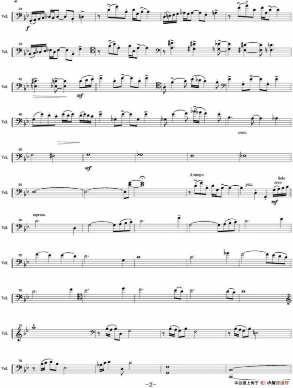 Becha（Spring 春天、大提琴分谱）