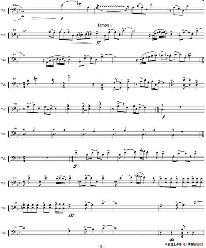 Becha（Spring 春天、大提琴分谱）