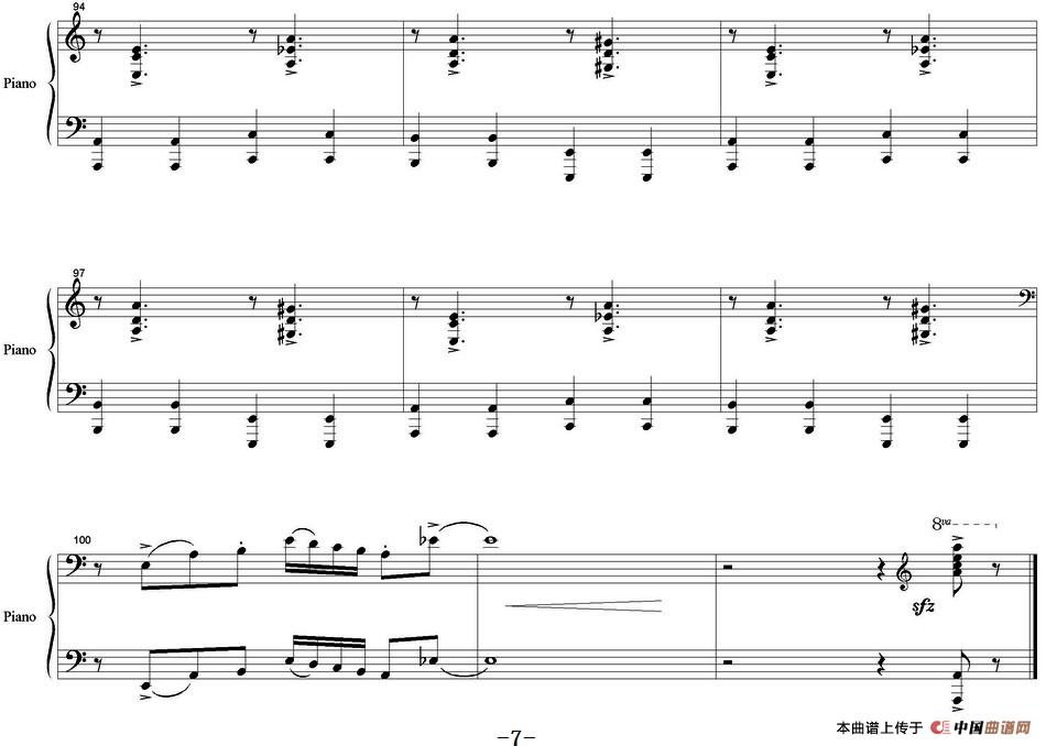 Ocehb（Autumn 秋天、钢琴伴奏分谱）