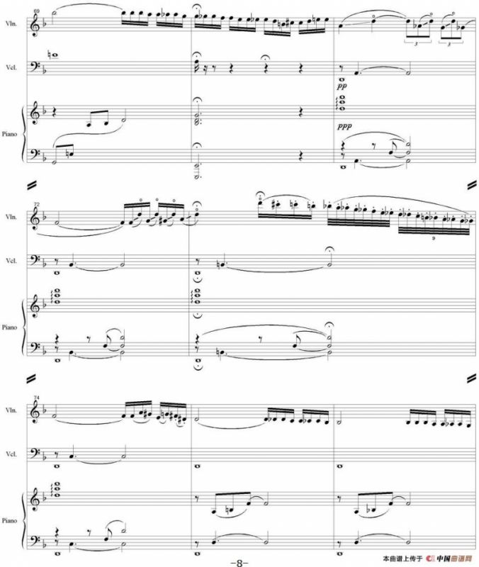 Ocehb（Autumn 秋天、小提琴+大提琴+钢琴伴奏）