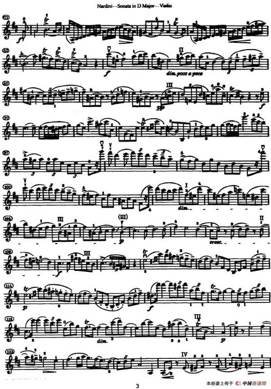 Sonata in D Major（D大调小提琴奏鸣曲）