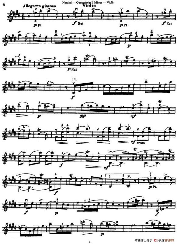 Concerto in E Minor（纳尔蒂尼作曲版）