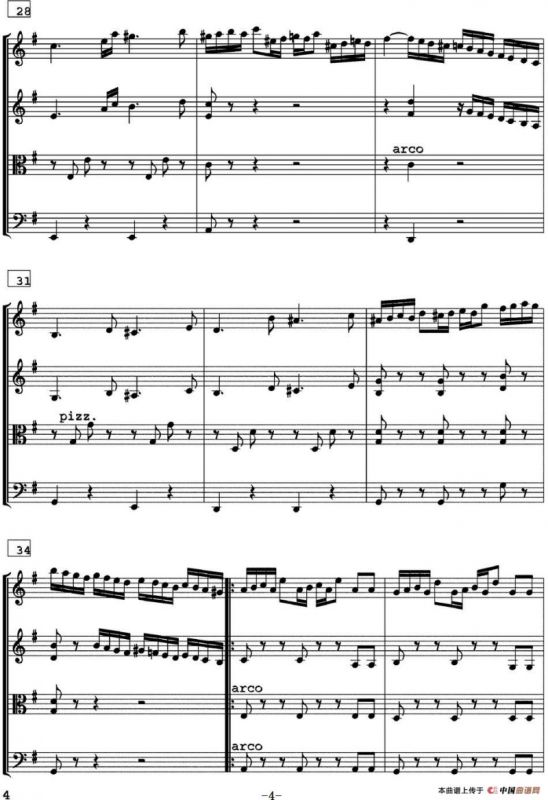 HORA National dance of Moldaviya（霍拉舞曲、四重奏）