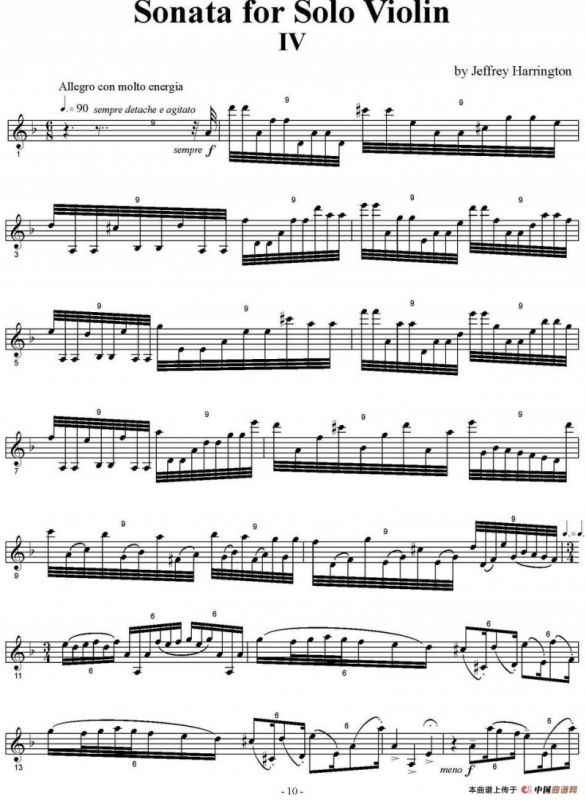 Sonata for Solo violin（小提琴奏鸣曲、IV）