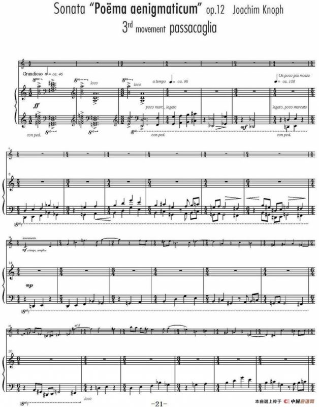 Sonata Poema aenigmaticum（小提琴+钢琴伴奏、3rd movement）