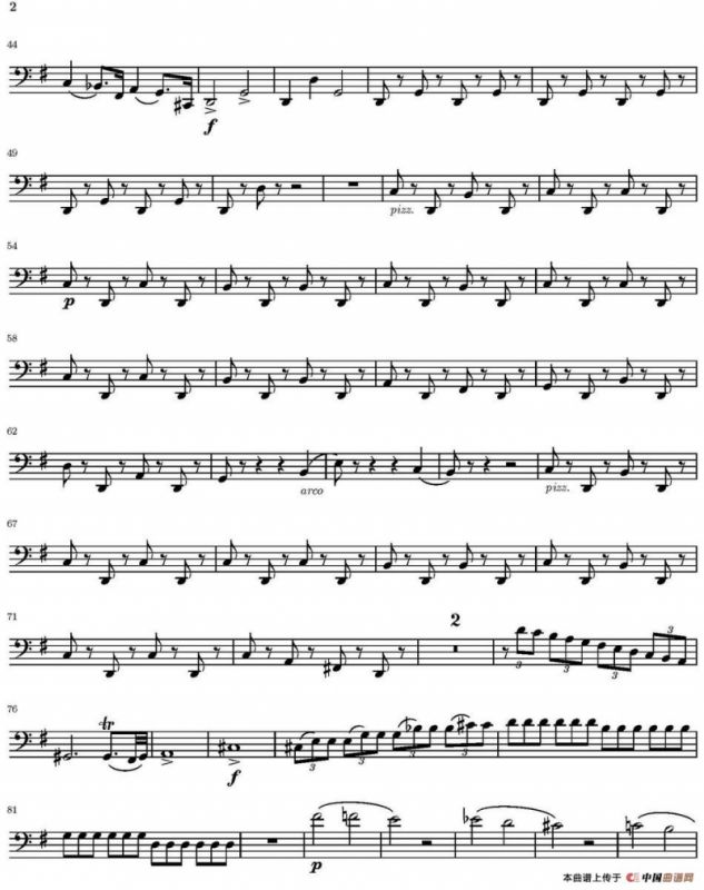 String Quartet nr.18 in E minor（E小调弦乐四重奏）（大提琴分谱）