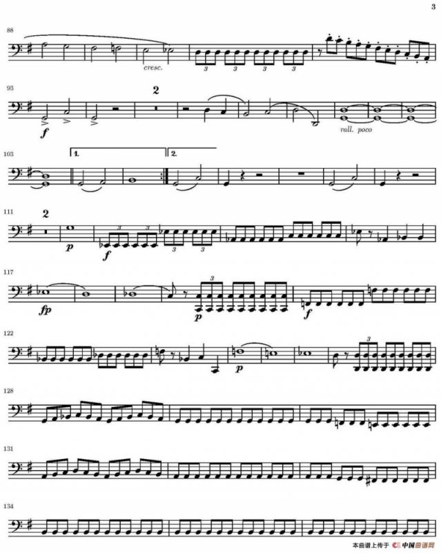 String Quartet nr.18 in E minor（E小调弦乐四重奏）（大提琴分谱）