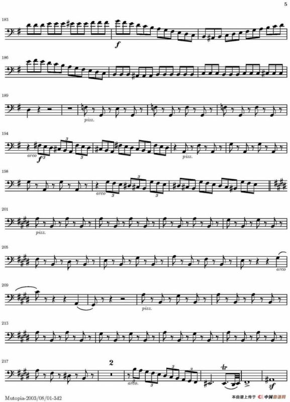 String Quartet nr.18 in E minor（E小调弦乐四重奏）（大提琴分谱）