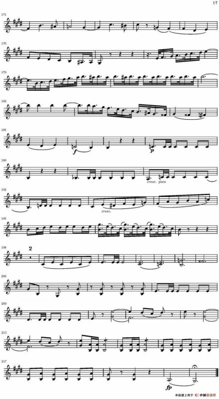 String Quartet nr.18 in E minor（E小调弦乐四重奏）（第二小提琴分谱）