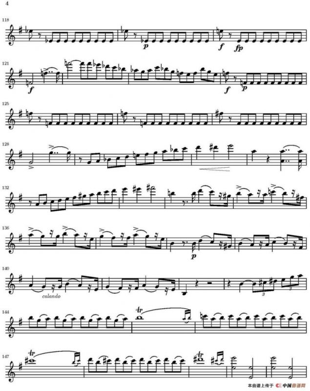 String Quartet nr.18 in E minor（E小调弦乐四重奏）（第一小提琴分谱）