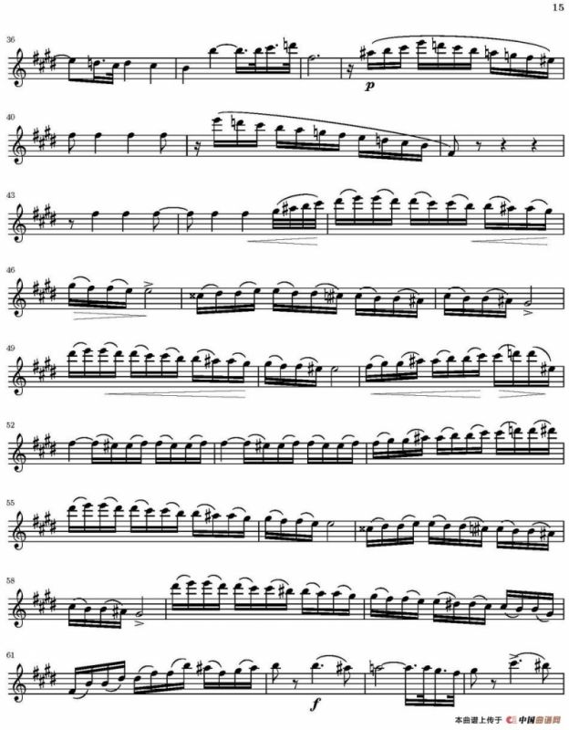 String Quartet nr.18 in E minor（E小调弦乐四重奏）（第一小提琴分谱）