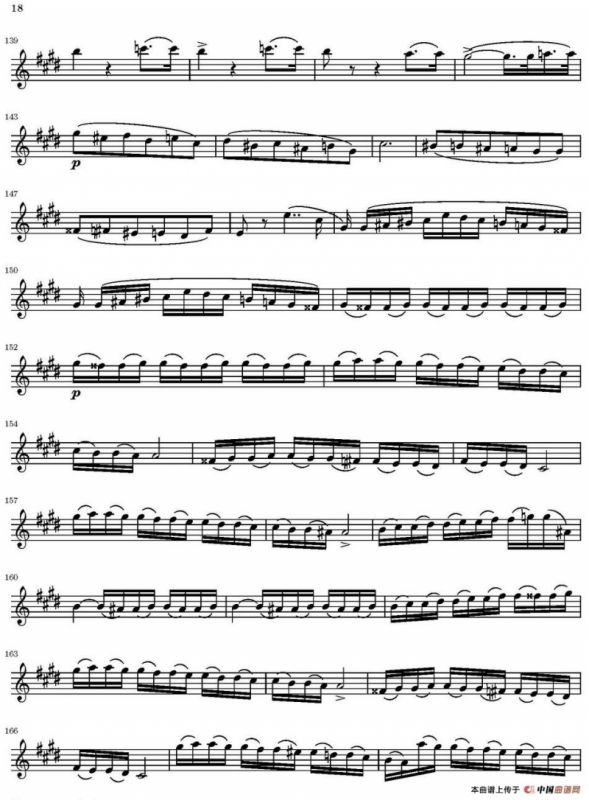 String Quartet nr.18 in E minor（E小调弦乐四重奏）（第一小提琴分谱）