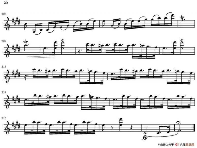 String Quartet nr.18 in E minor（E小调弦乐四重奏）（第一小提琴分谱）