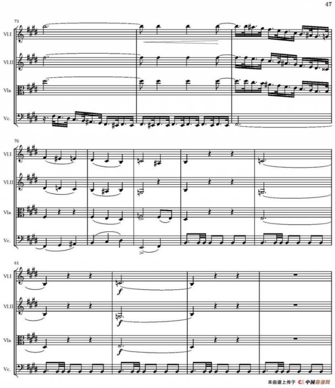 String Quartet nr.18 in E minor（E小调弦乐四重奏、P46-60）