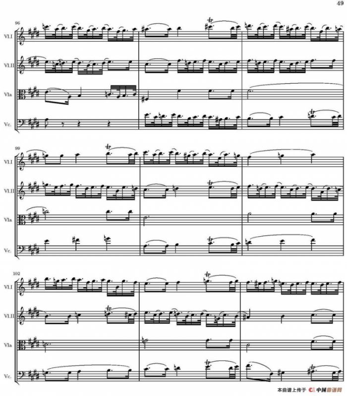 String Quartet nr.18 in E minor（E小调弦乐四重奏、P46-60）