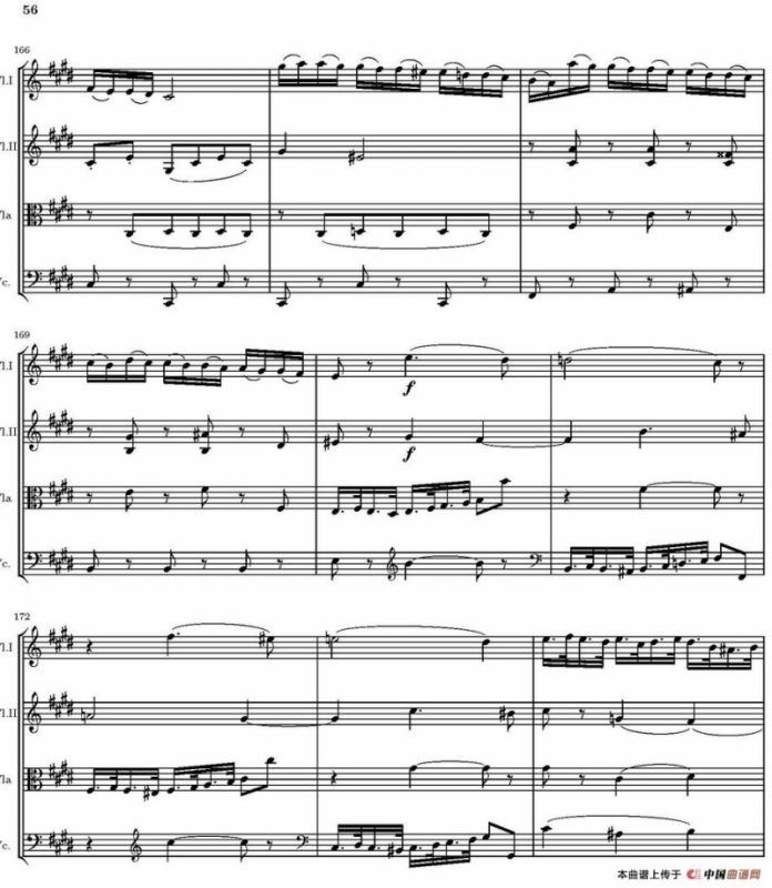 String Quartet nr.18 in E minor（E小调弦乐四重奏、P46-60）