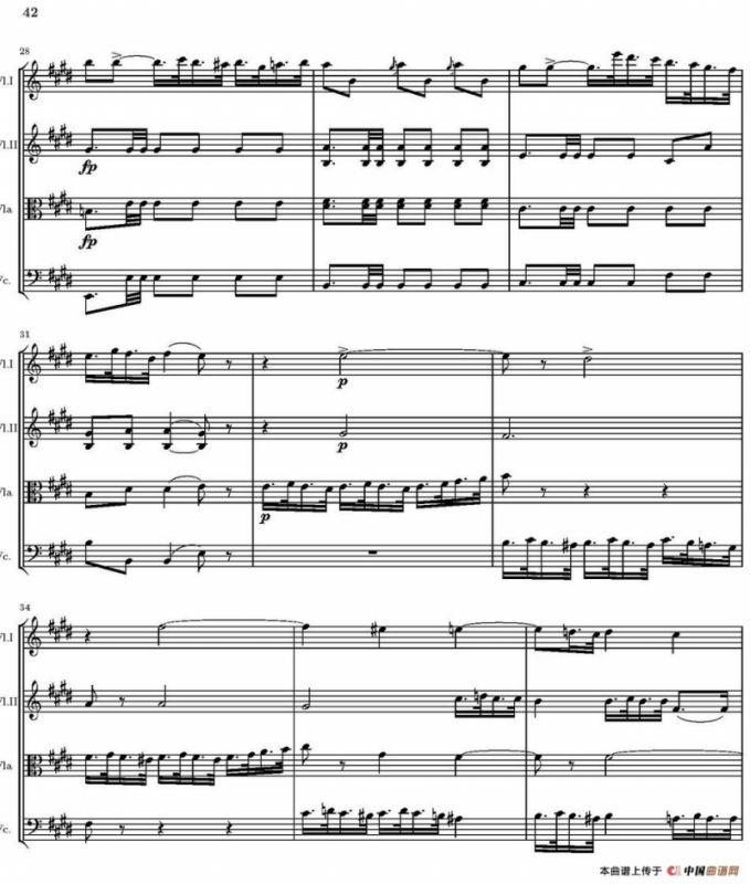 String Quartet nr.18 in E minor（E小调弦乐四重奏、P31-45）