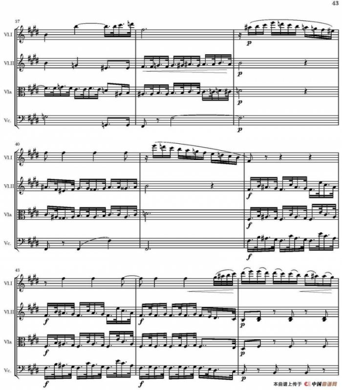String Quartet nr.18 in E minor（E小调弦乐四重奏、P31-45）