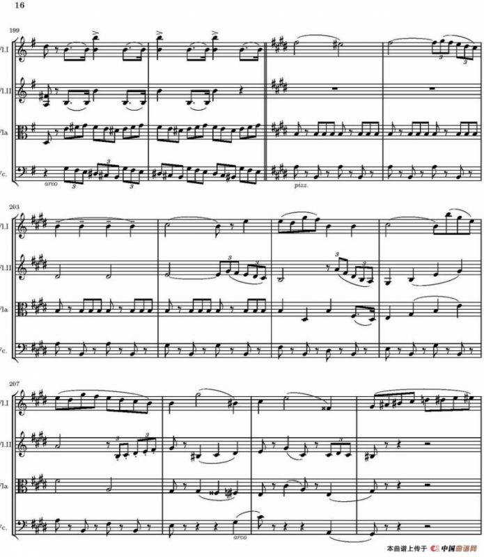 String Quartet nr.18 in E minor（E小调弦乐四重奏、P16-30）