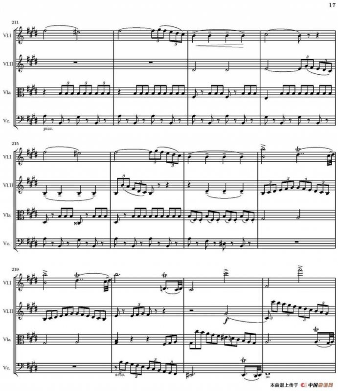 String Quartet nr.18 in E minor（E小调弦乐四重奏、P16-30）