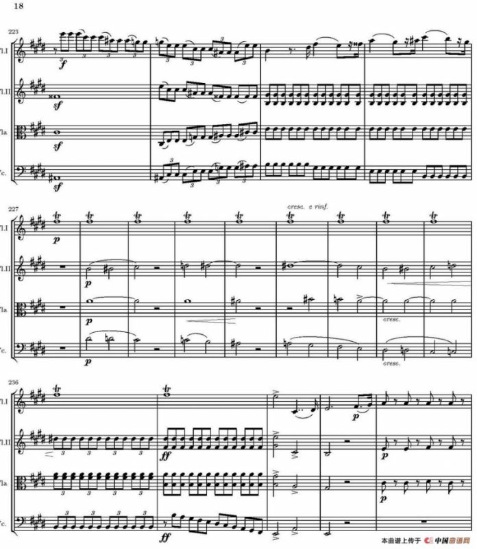String Quartet nr.18 in E minor（E小调弦乐四重奏、P16-30）