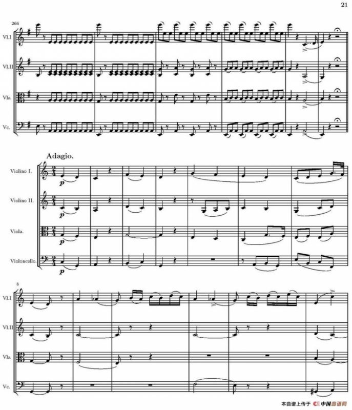 String Quartet nr.18 in E minor（E小调弦乐四重奏、P16-30）