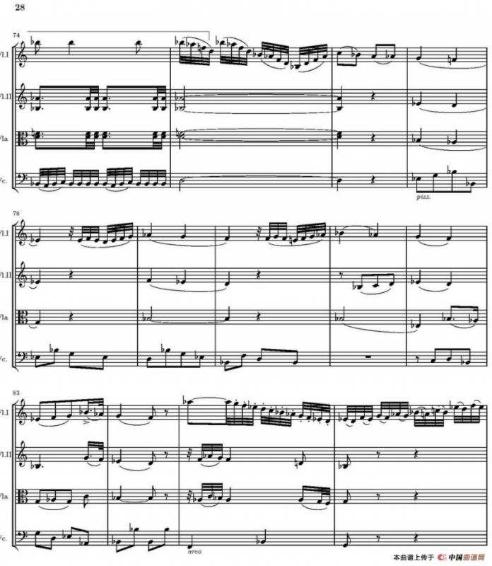 String Quartet nr.18 in E minor（E小调弦乐四重奏、P16-30）