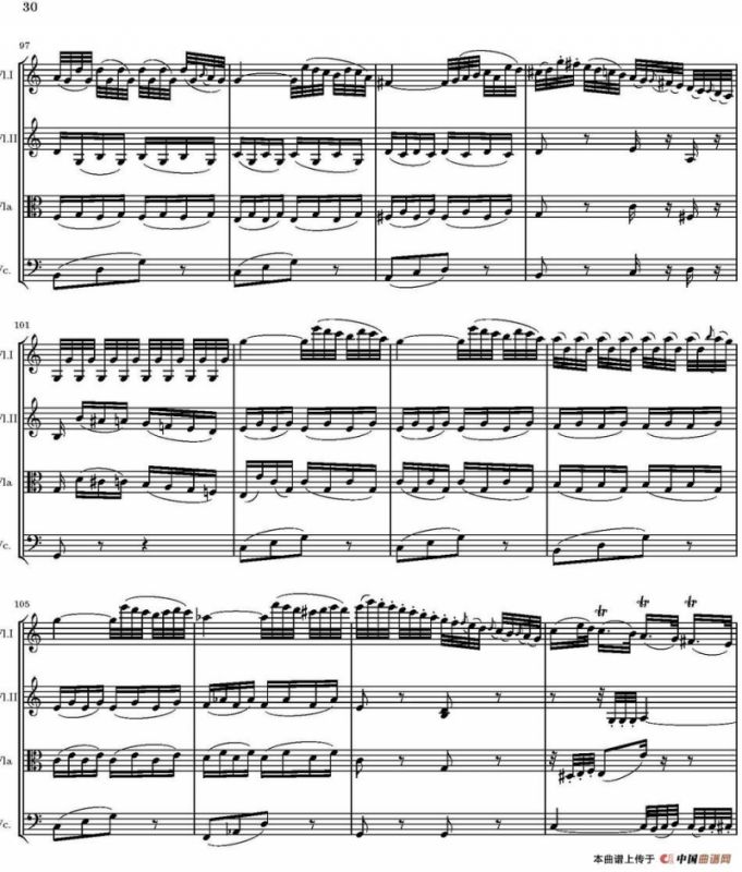 String Quartet nr.18 in E minor（E小调弦乐四重奏、P16-30）