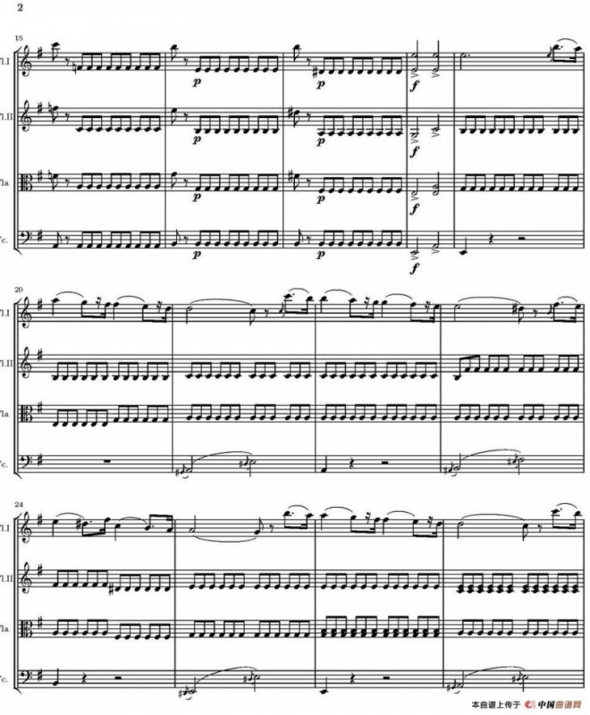 String Quartet nr.18 in E minor（E小调弦乐四重奏、P1-15）