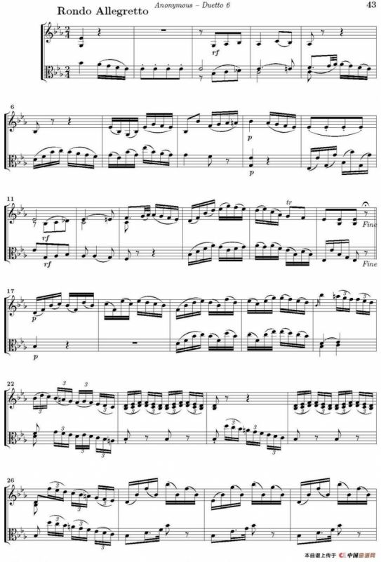 Duetto 6（小提琴+中提琴）