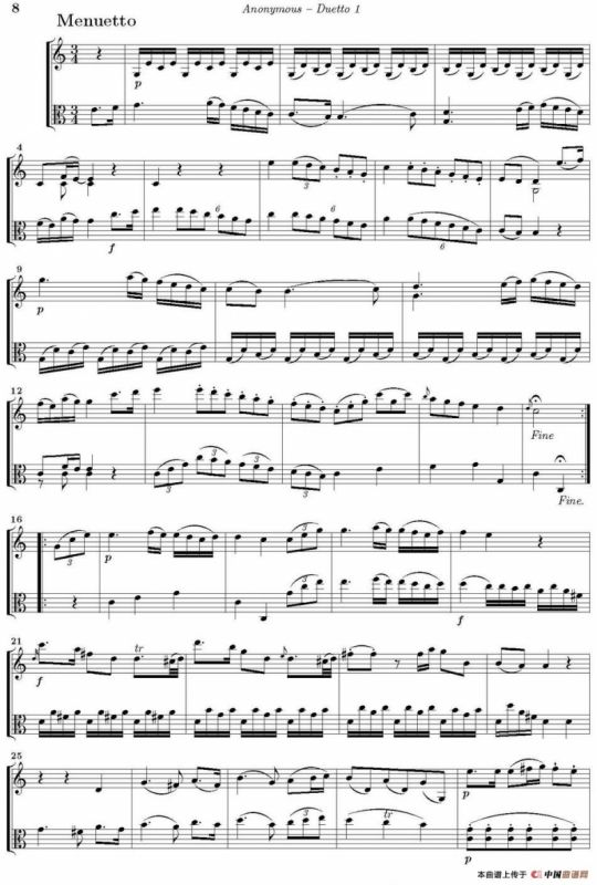 Duetto 1（小提琴+中提琴）