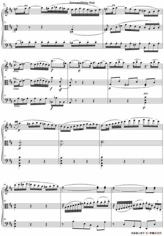 Serenate（String Trio）（D大调弦乐三重奏Op.8,I）