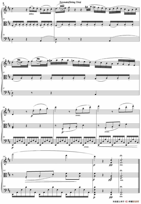 Serenate（String Trio）（D大调弦乐三重奏Op.8,I）