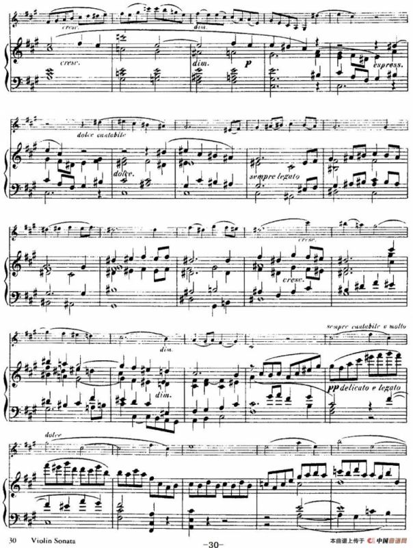 法朗克《A大调小提琴奏鸣曲》（IV）（小提琴+钢琴伴奏）