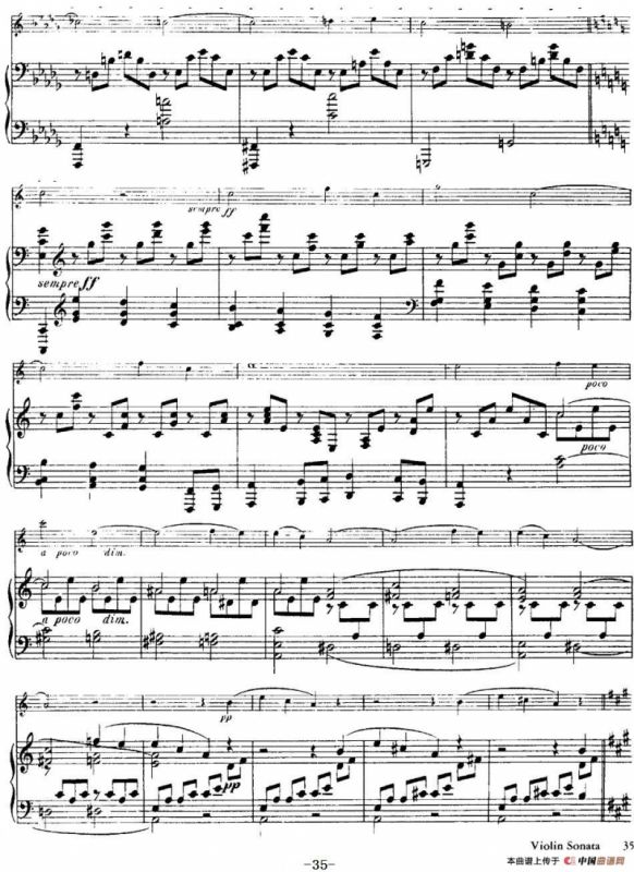 法朗克《A大调小提琴奏鸣曲》（IV）（小提琴+钢琴伴奏）