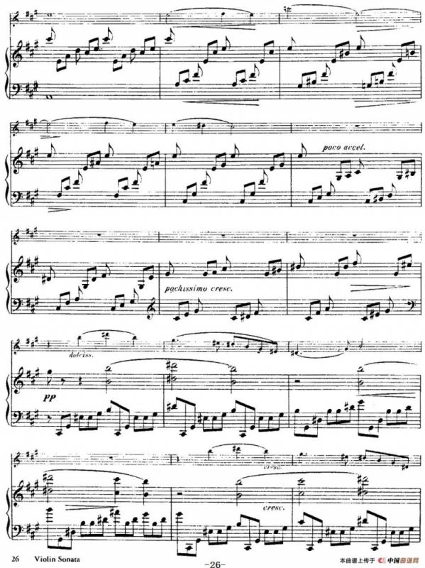 法朗克《A大调小提琴奏鸣曲》（III）（小提琴+钢琴伴奏）