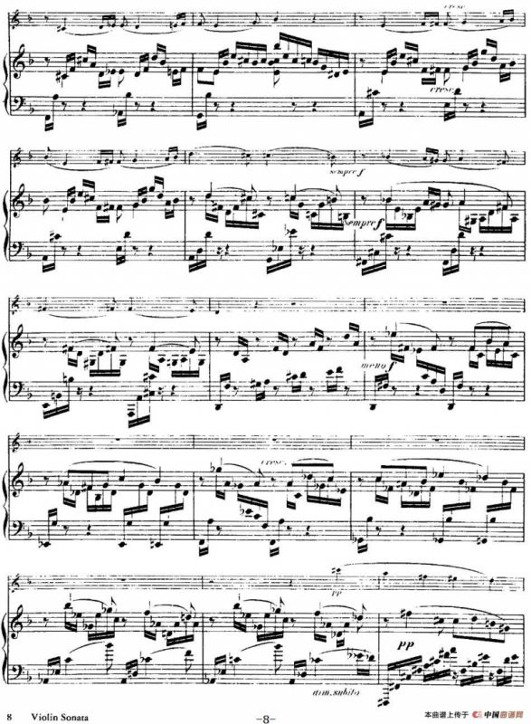 法朗克《A大调小提琴奏鸣曲》（II）（小提琴+钢琴伴奏）