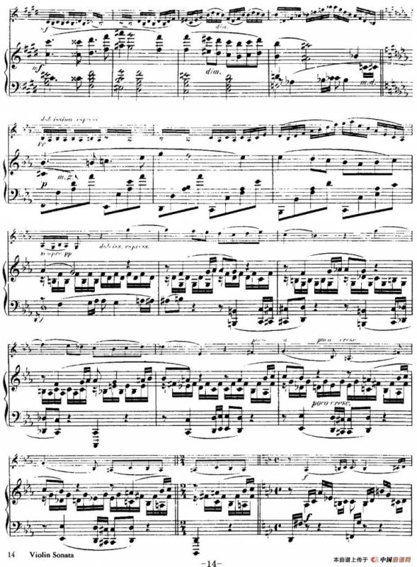 法朗克《A大调小提琴奏鸣曲》（II）（小提琴+钢琴伴奏）