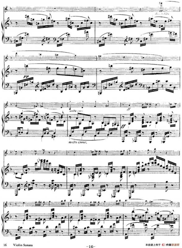 法朗克《A大调小提琴奏鸣曲》（II）（小提琴+钢琴伴奏）