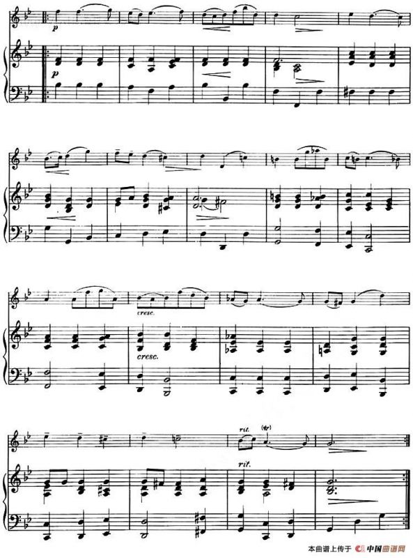 萨拉班德舞曲（小提琴+钢琴伴奏）