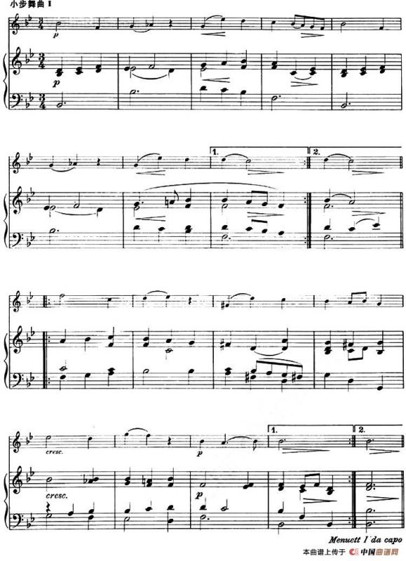 两首小步舞曲（小提琴+钢琴伴奏）