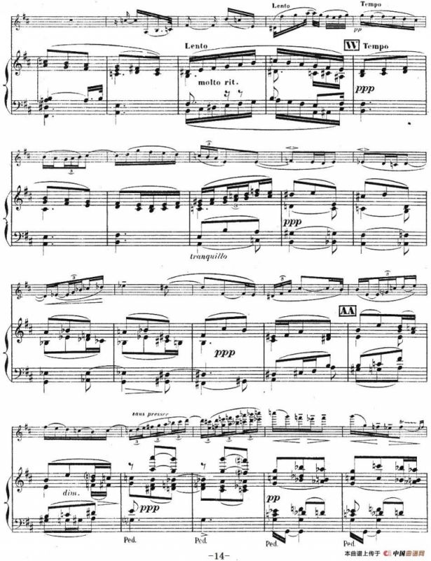 伊萨伊作品集：Chant dhiver（小提琴+钢琴伴奏）